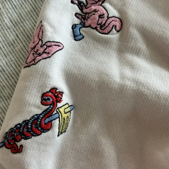 Zadig & Voltaire Cream Sweater with Colorful Embroidery - Picture 4 of 5